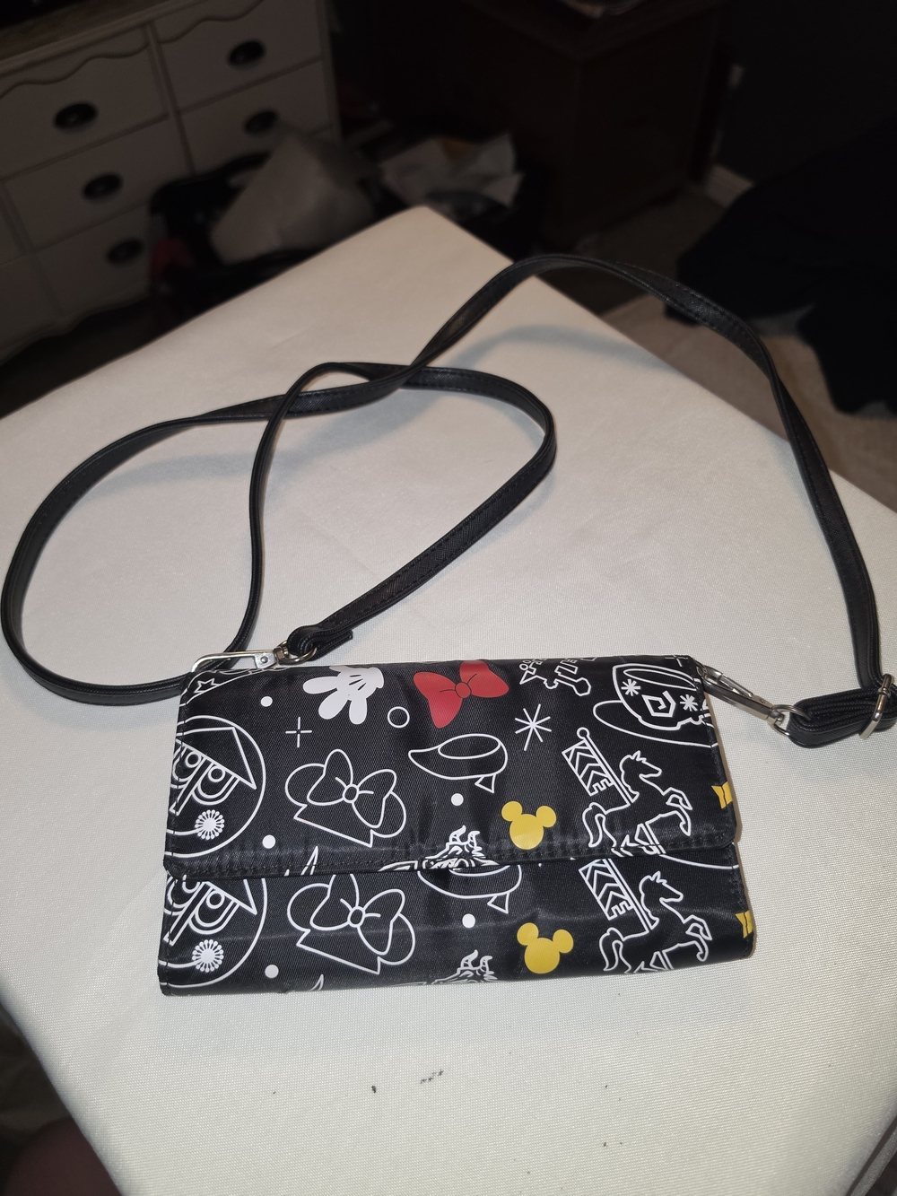 Black Disney Parks Crossbody Wallet